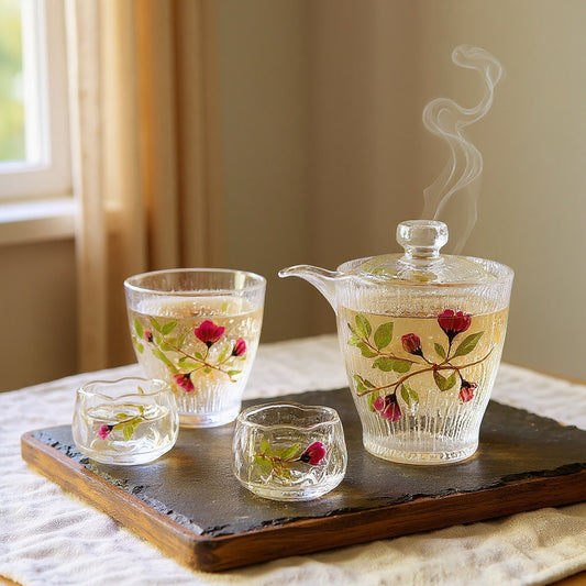 floral tea set for cottagecore aesthetic hero image