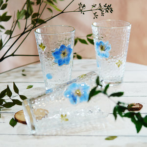 Handcrafted Premium Real-Flower Home Glass Cup