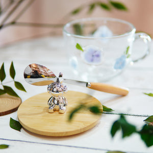 Premium Breakfast Glass Cup with Real Flowers