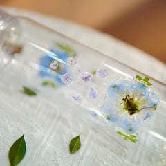 Premium Portable Glass Cup with Preserved Flowers