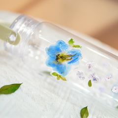 Premium Portable Glass Cup with Preserved Flowers