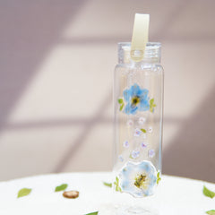 Premium Portable Glass Cup with Preserved Flowers