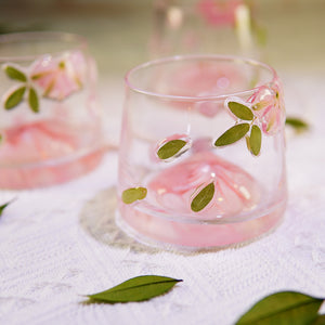 Premium Fuji Mountain Real-Flower Whiskey Glass