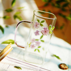 High-End Square Straw Cup with Preserved Flowers