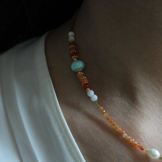 Butterfly Pendant, Horse ConchYellow Agate Beaded Necklace, Unique Spiritual Jewelry for Women, Handmade Gift for Her,Handmade Jewelry