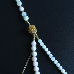 Layered Natural Shell Beaded Necklace - White Butterfly Shell, Gold Chain Elegant Jewelry,handmade Necklace,Wedding Necklace
