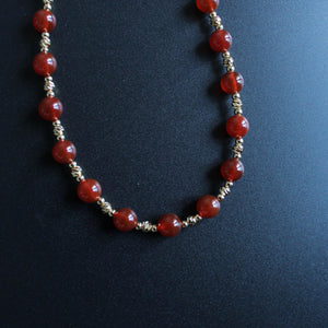 Red agate necklace,Healing Crystal,Red Necklace, Coral Necklace, Red Gemstone Necklace, Statement Red Stone Jewelry,Gift for Her,