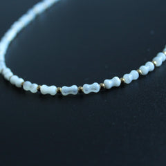 Handmade Jewelry,Choker,Horseshoe Snail Shell Bead,Beaded Crystal Necklace,Gemstone Choker,Dainty Jewelry Mother's Day Gift