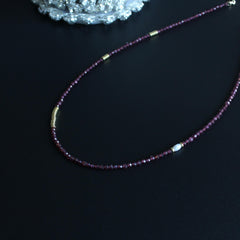 Elegant Amethyst Necklace, Hand Woven Amethyst Crystal Choker, Purple Gemstone Necklace, February Birthstone, Dainty Everyday Necklace