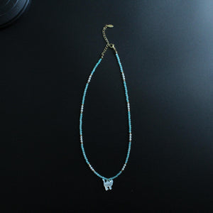 Cat pendant,Natural Blue Amazonite Smooth Oval Nugget Shape Gemstone Loose Beads,Minimalist Handmade Crystal Necklace,  Gift for Her