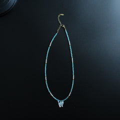 Cat pendant,Natural Blue Amazonite Smooth Oval Nugget Shape Gemstone Loose Beads,Minimalist Handmade Crystal Necklace,  Gift for Her