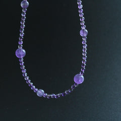 Amethyst Necklace｜Natural Amethyst Crystal Pendant｜February Birthstone Jewelry｜Healing Gemstone Necklace｜Spiritual Gift for Her