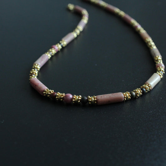 Rhodochrosite Necklace｜Natural Pink Healing Stone｜Love & Heart Chakra Crystal｜Emotional Healing Jewelry｜Gift for Her