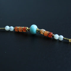 Butterfly Pendant, Horse ConchYellow Agate Beaded Necklace, Unique Spiritual Jewelry for Women, Handmade Gift for Her,Handmade Jewelry