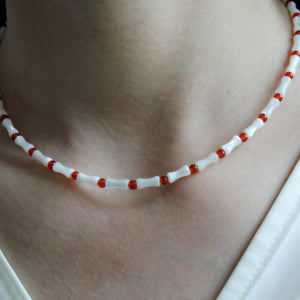 Horseshoe Snail Necklace，Red Agate Pendant Jewelry，Natural Gemstone Necklace，Handmade Gift，Natural Stone Unisex Beaded Necklace