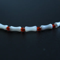 Horseshoe Snail Necklace，Red Agate Pendant Jewelry，Natural Gemstone Necklace，Handmade Gift，Natural Stone Unisex Beaded Necklace