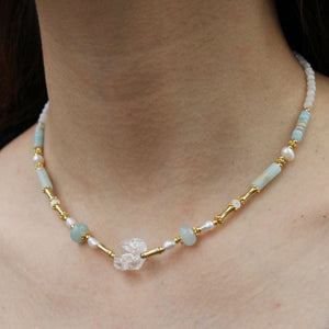 Clear Quartz Necklace | Natural Crystal Pendant | Energy Amplifying Healing Stone | Minimalist Spiritual Jewelry Gift for Her