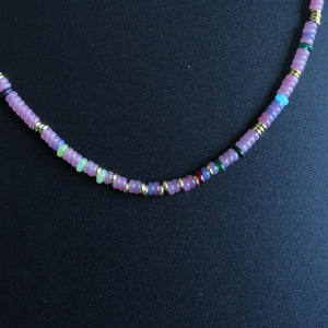 Multi Color Jade Necklace,Colorful Necklace,Colorful Jewelry，Minimalist Necklace, Gift for Her,Handmade Gemstone Jewelry,