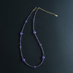 Amethyst Necklace｜Natural Amethyst Crystal Pendant｜February Birthstone Jewelry｜Healing Gemstone Necklace｜Spiritual Gift for Her