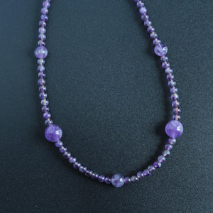 Amethyst Necklace｜Natural Amethyst Crystal Pendant｜February Birthstone Jewelry｜Healing Gemstone Necklace｜Spiritual Gift for Her