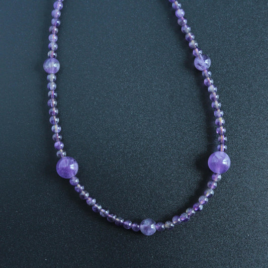 Amethyst Necklace｜Natural Amethyst Crystal Pendant｜February Birthstone Jewelry｜Healing Gemstone Necklace｜Spiritual Gift for Her