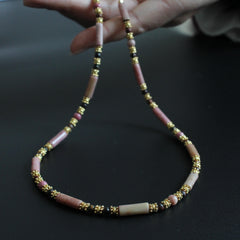 Rhodochrosite Necklace｜Natural Pink Healing Stone｜Love & Heart Chakra Crystal｜Emotional Healing Jewelry｜Gift for Her