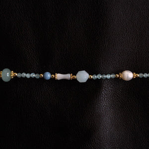 Natural Stone Pearl Necklace｜Natural Shell Jewelry｜Ocean Inspired Healing Necklace｜Gift for Her｜Boho Beach Jewelry