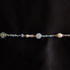 Natural Stone Pearl Necklace｜Natural Shell Jewelry｜Ocean Inspired Healing Necklace｜Gift for Her｜Boho Beach Jewelry