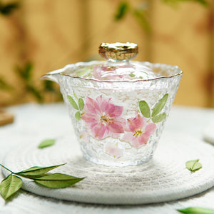 Handcrafted Floral Gaiwan & Fair Cup Set