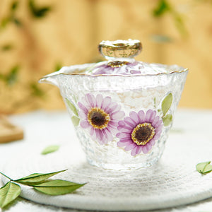 Handcrafted Floral Gaiwan & Fair Cup Set