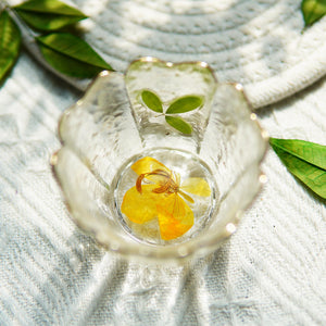 Handcrafted Glass Mug with Preserved Flowers, 400 ml