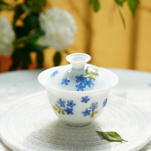 Handcrafted Bone China Fairness Pitcher with Real Preserved Flowers