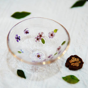 Handcrafted Gradient Pink Butterfly Glass Cup