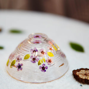 Handcrafted Gradient Pink Butterfly Glass Cup