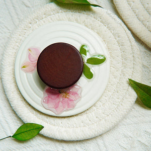Handcrafted Frosted Porcelain Tea Set — Real Preserved Flower Cups, Portable Kit