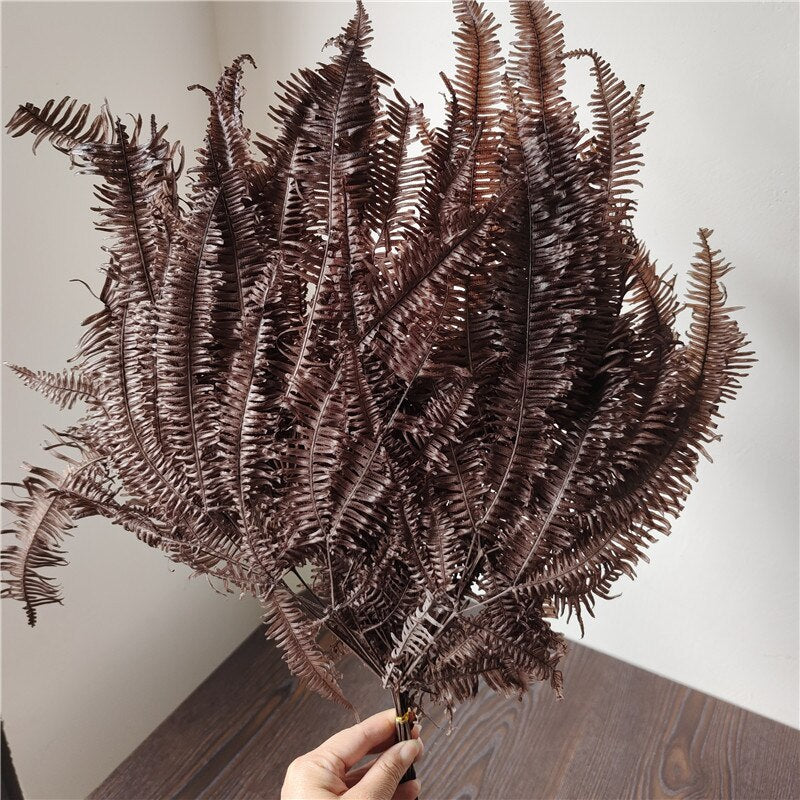 10pcs/20*40cm,Eternal dicranopteris dichotoma fern leaf glass cover floating flower Dried flower wedding home decoration bouquet wholesale -PAMPAS grass wholesale and dried flowers wholesale 