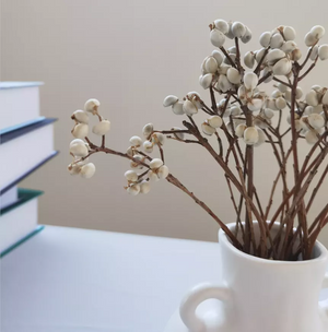 white color  dried flower home decor materials