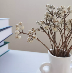 white color  dried flower home decor materials