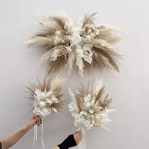Bridal Bouquet |Bridesmaid,Dried flower Crown | Boho Wedding Flowers