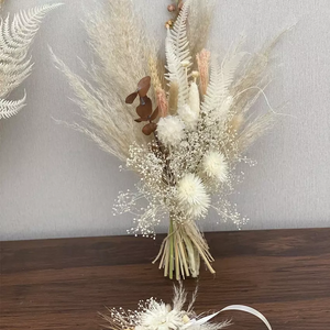 Boho bouquet, bohemian bouquet,  flower bouquet, pampas grass bouquet, neutral flower bouquet,