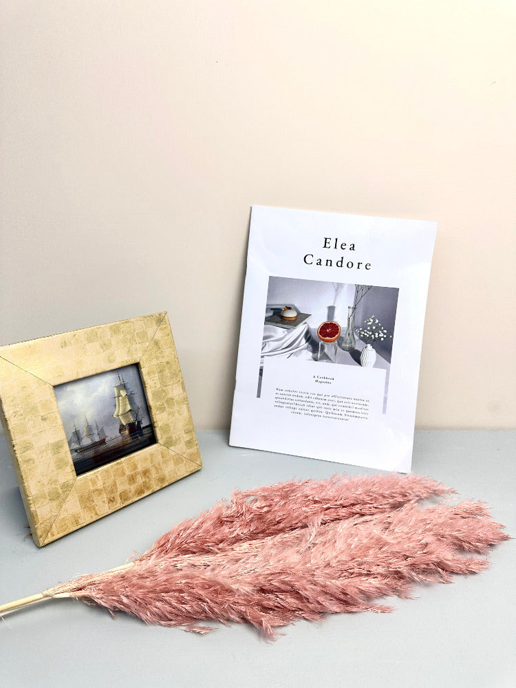 5 STEMS Magenta PAMPAS GRASS - Natural Dried Pampas Grass Decor, Reed Plume, Dry Boho Wedding Flower Arrangement, Tall Bohemian Plant Home Decor -PAMPAS grass wholesale and dried flowers whol