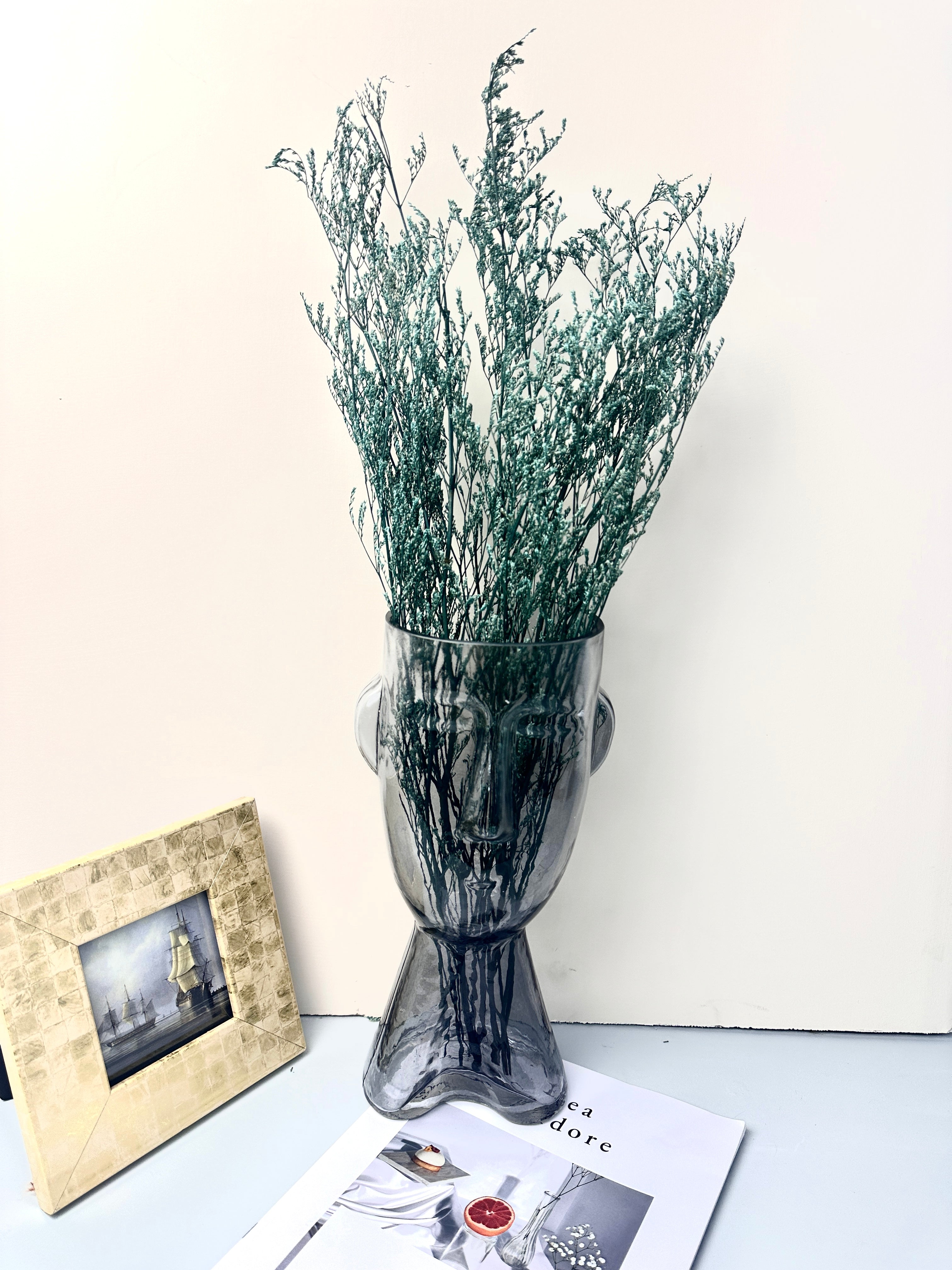 50g Dried Natural Ruscus Leaves Wedding Arrangement Decoration Natural Flowers Dry White Grass Bouquet Home Living Room  Decor -PAMPAS grass wholesale and dried flowers wholesale near me