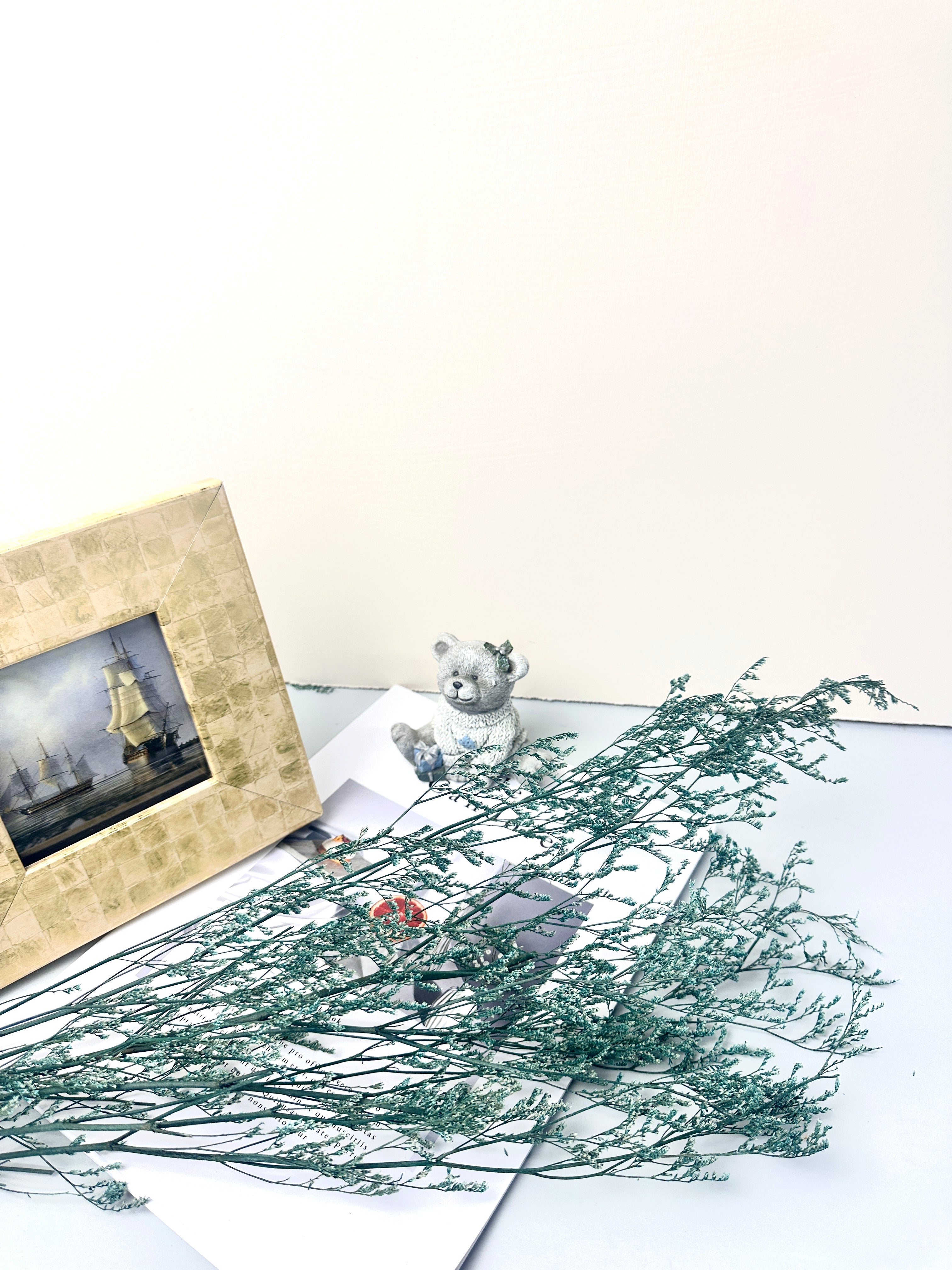 50g Dried Natural Ruscus Leaves Wedding Arrangement Decoration Natural Flowers Dry White Grass Bouquet Home Living Room  Decor -PAMPAS grass wholesale and dried flowers wholesale near me