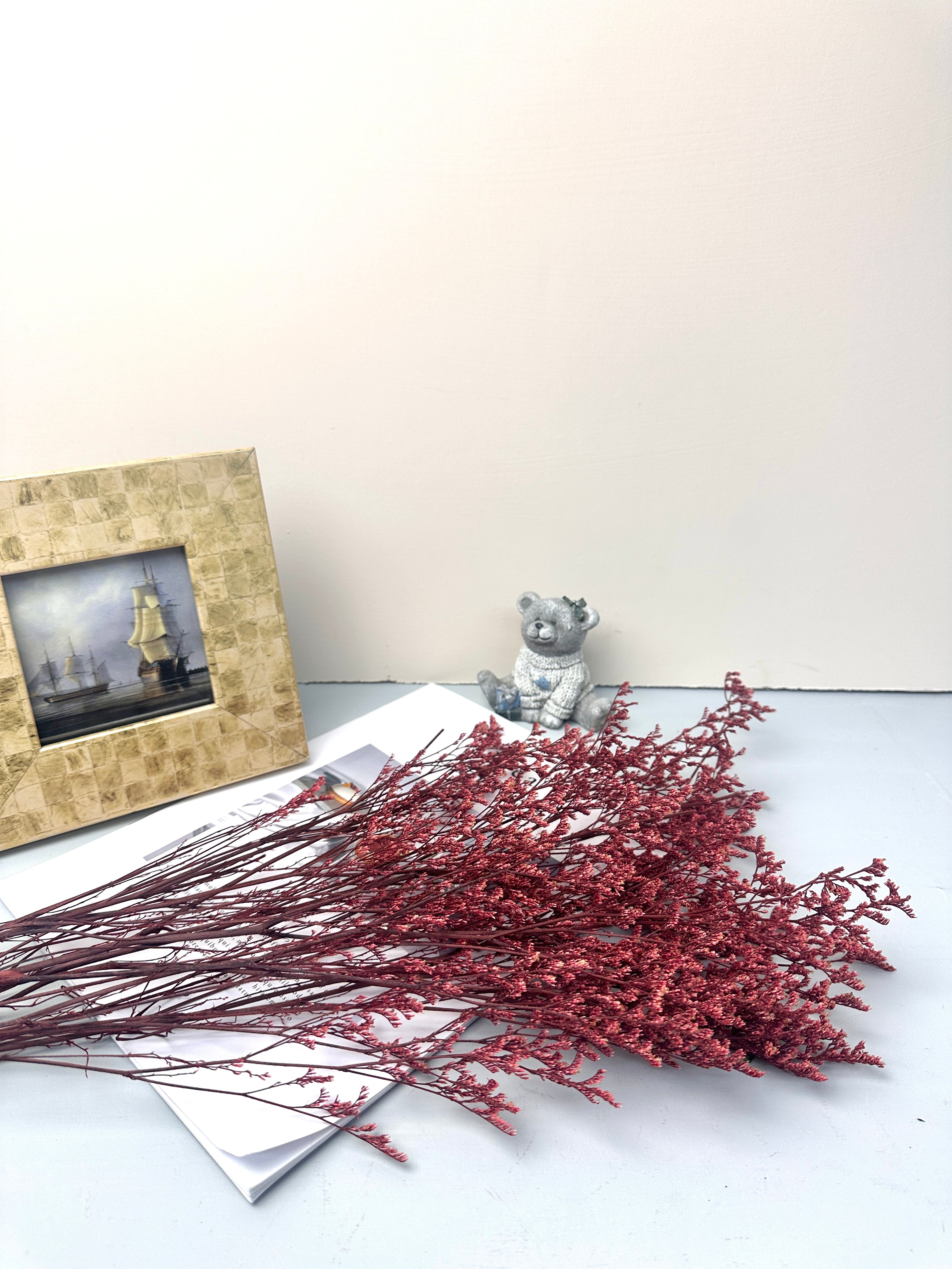 50g Dried Natural Ruscus Leaves Wedding Arrangement Decoration Natural Flowers Dry White Grass Bouquet Home Living Room  Decor -PAMPAS grass wholesale and dried flowers wholesale near me