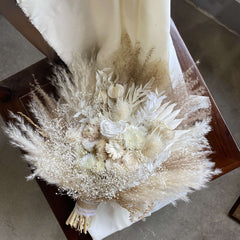 Dried Floral Bouquet , flower Bouquet,  White Wedding Bouquet, Boho Wedding,Cream color bouquet