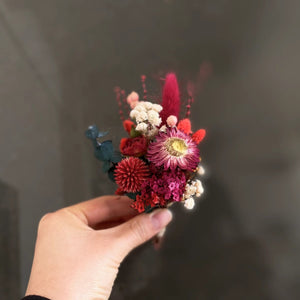 Bridal dried flowers bouquet for boho wedding ,eucalyptus bouquet,red color ,bride bouquet