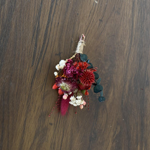 Bridal dried flowers bouquet for boho wedding ,eucalyptus bouquet,red color ,bride bouquet