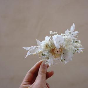 bridal comb babys breath Bridal hair piece ,dried flower  comb,  wedding hair accessory ,bridal floral comb