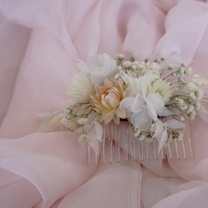 bridal comb babys breath Bridal hair piece ,dried flower  comb,  wedding hair accessory ,bridal floral comb