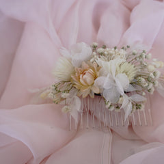 bridal comb babys breath Bridal hair piece ,dried flower  comb,  wedding hair accessory ,bridal floral comb